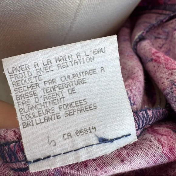 Vintage Suttles & Seawinds Floral Midi Dress Sz XS Pink Romantic Summer Canadian - Picture 16 of 16